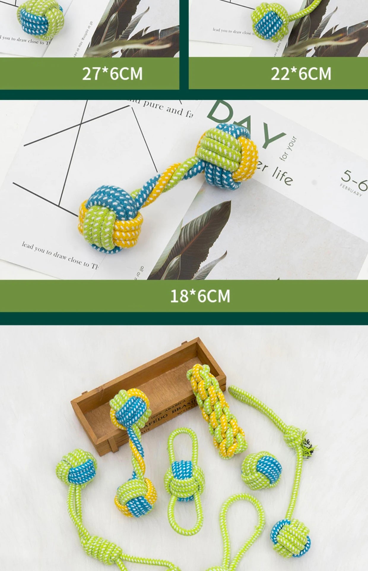 Pet Dog Toys for Large Small Dogs Toy Interactive Cotton Rope Mini Dog Toys Ball for Dogs Accessories Toothbrush Chew Puppy Toy