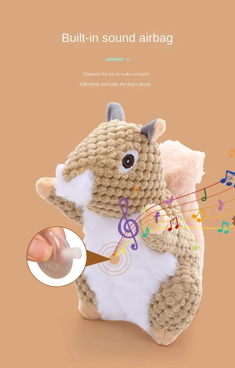 Funny Squirrel Koala Plush Dog Squeaky Toys Small Large Dogs Interactive Bite Resistant Toy Pets Accessories Supplies
