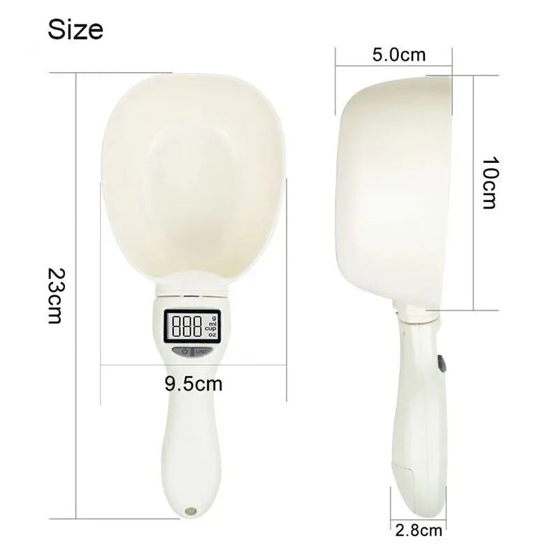 Pet Food Measuring Spoon Scale, Kitchen Digital Food Measuring Spoon, Suitable for Cat and Dog Food Measuring Spoon