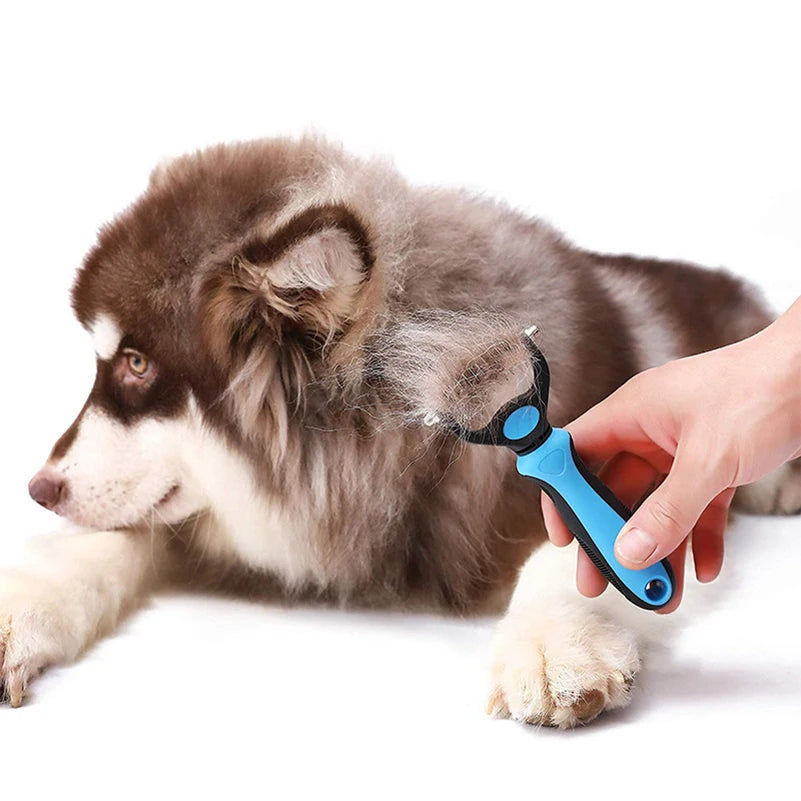 Professional Pet Deshedding Brush Dog Hair Remover Pet Fur Knot Cutter Puppy Cat Comb Brushes Dogs Grooming Shedding Supplies