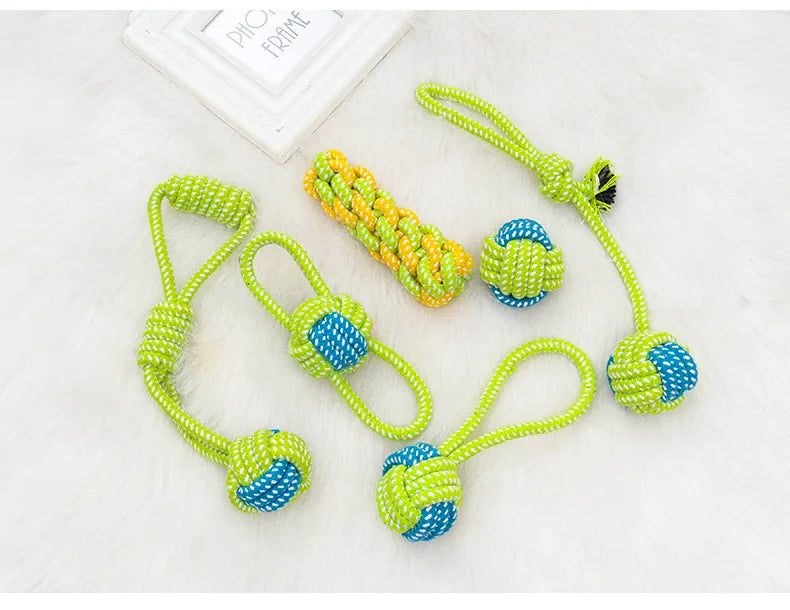 Pet Dog Toys for Large Small Dogs Toy Interactive Cotton Rope Mini Dog Toys Ball for Dogs Accessories Toothbrush Chew Puppy Toy