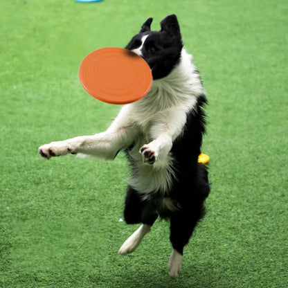 Silicone Flying Saucer Funny Dog Cat Toy Dog Game Flying Discs Resistant Chew Puppy Training Interactive Pet Supplies