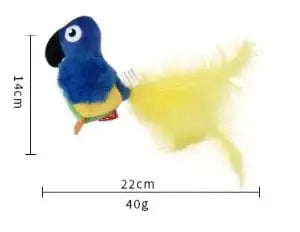 Interactive Cat Toys Flying Bird Cat Toy Flapping Wings Sparrow Catnip Toys Vivid Chirpi]ng Simulation Bird Interactive Cat Toy