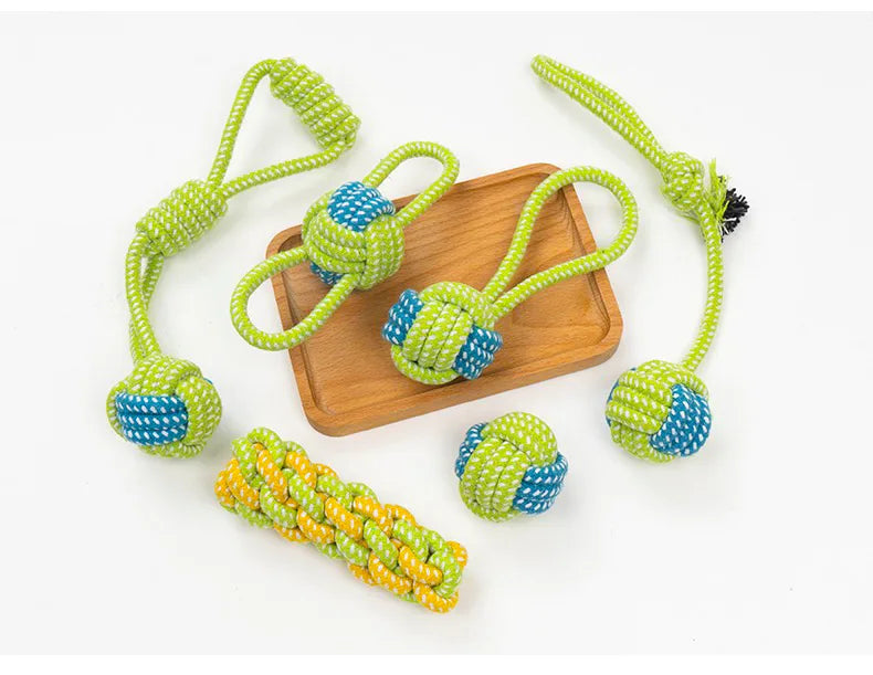 Pet Dog Toys for Large Small Dogs Toy Interactive Cotton Rope Mini Dog Toys Ball for Dogs Accessories Toothbrush Chew Puppy Toy