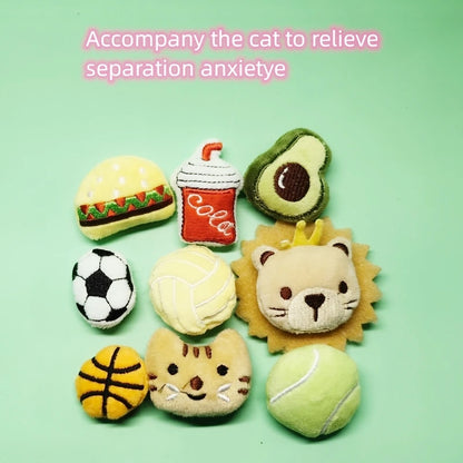 Pet Toy Set Cat Toy Set With Catmint Kitten Plush Catnip Toy With Scent Cat Mini Catnip Chewing Toy Teeth Grinding Pet Supplies