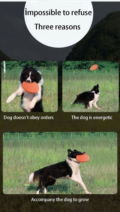 Silicone Flying Saucer Funny Dog Cat Toy Dog Game Flying Discs Resistant Chew Puppy Training Interactive Pet Supplies