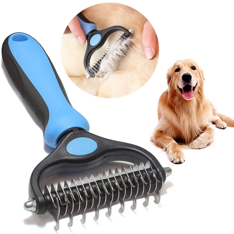 Professional Pet Deshedding Brush Dog Hair Remover Pet Fur Knot Cutter Puppy Cat Comb Brushes Dogs Grooming Shedding Supplies