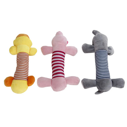 Squeaky Pet Toys for Medium Large Dogs Plush Puppy Big Dog Chew Toys Animals Shape Pet Dog Durable Chew Molar Toy Accessories